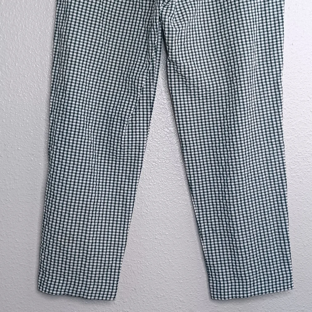 Free People West Side Tie Gingham Cropped Pants Sz 2